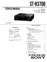 Sony ST-H3700 - Service Manual 